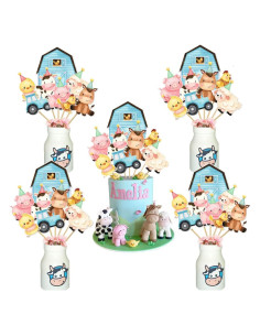 Adornos de Mesa de Animales de Granja Kreatwow 24 Piezas