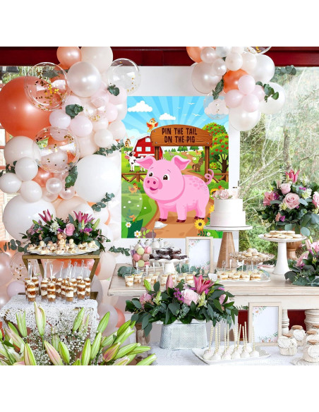 Juego de Fiesta de Animales de Granja Faccito - Poner la Cola