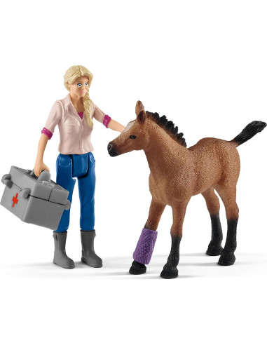 Schleich Juguete de Granja Veterinario y Animales 9 Piezas