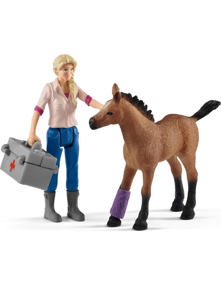 Schleich Juguete de Granja Veterinario y Animales 9 Piezas