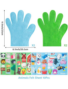 Títeres de Dedo WATINC - 5 Piezas de Fieltro Educativos 2