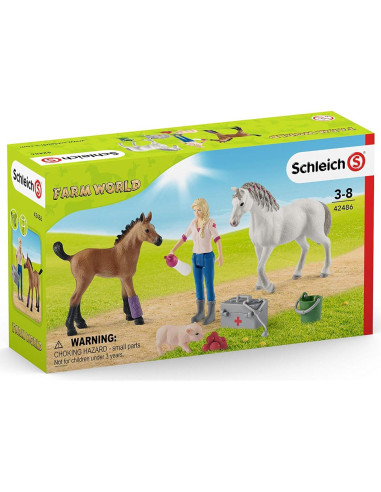 Schleich Juguete de Granja Veterinario y Animales 9 Piezas