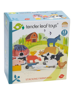 Set de Granja Apilable Tender Leaf Toys - Juguete de Madera 2