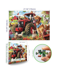 Rompecabezas de Animales de Granja JIUJIU 1000 Piezas 70x50 cm 2