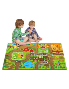 Alfombra de Juego Oriate Granja Feliz 120x80 cm Educativa