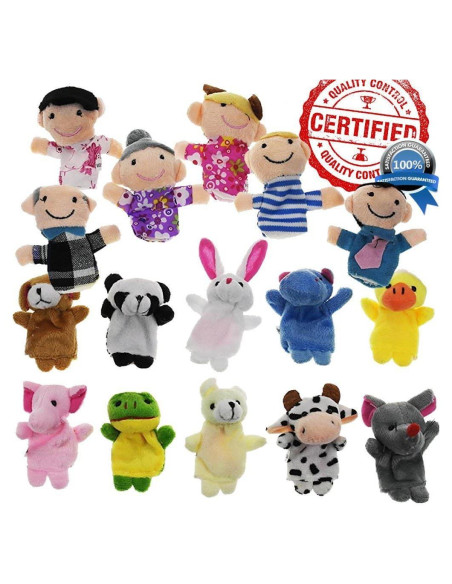 Juego de Marionetas de Dedo HavnaBall - 16 Piezas para Niños