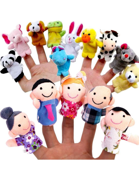 Juego de Marionetas de Dedo HavnaBall - 16 Piezas para Niños