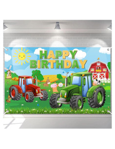 Fondo de Cumpleaños de Granja Avezano 180x110 cm Decoración