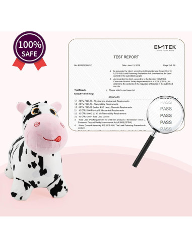 Vaca Rebotadora INPANY para Niños 1.67 kg, Juguete Inflable