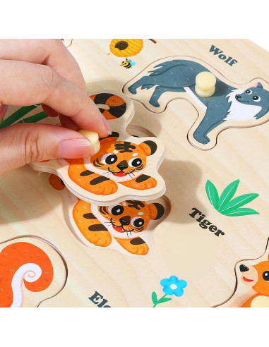 Rompecabezas de Madera GRINNNIE 5 Piezas Educativos Niños