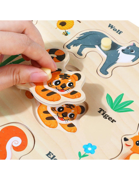 Rompecabezas de Madera GRINNNIE 5 Piezas Educativos Niños