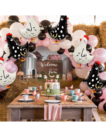 6 Globos de Pollo Caminando para Fiesta de Cumpleaños