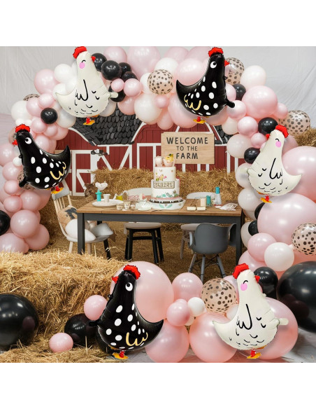 6 Globos de Pollo Caminando para Fiesta de Cumpleaños