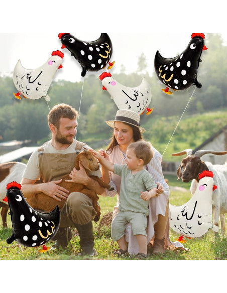6 Globos de Pollo Caminando para Fiesta de Cumpleaños