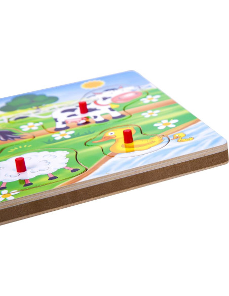 Rompecabezas de Sonido de Animales de Granja - ExploratoY 6 Piezas