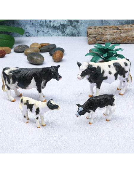 Set de 4 Figuras de Vacas de Granja DOYIFun Realistas