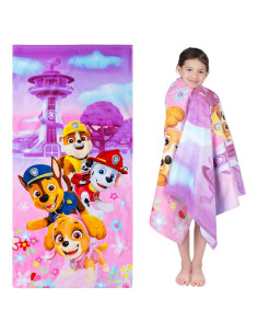 Toalla de Playa Franco Kids 100% Algodón Paw Patrol 71x147 cm