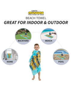 Toalla de Playa Franco Kids 100% Algodón Minions 147x71 cm 2