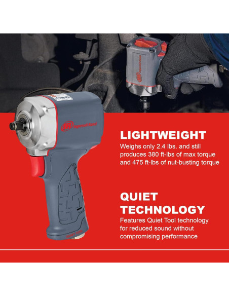 Llave de Impacto Neumática Ingersoll Rand 15QMAX 3/8" 514.74 Nm