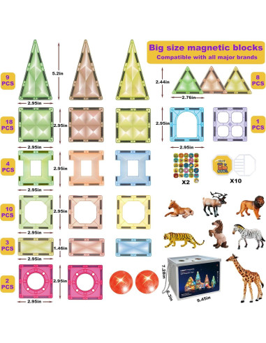 Azulejos Magnéticos BUBUQE Animales de Granja 16.5x16.5 cm