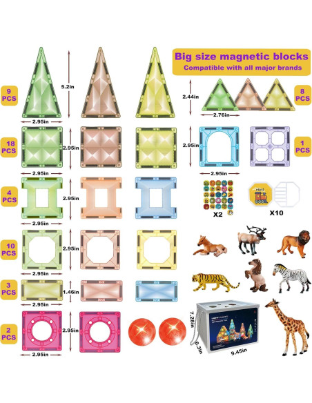 Azulejos Magnéticos BUBUQE Animales de Granja 16.5x16.5 cm