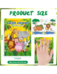 Fulmoon 72 Libros para Colorear Animales + 72 Crayones 2