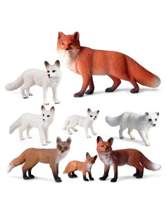 Conjunto 8 Figuras de Zorro SIENON Animales Miniatura