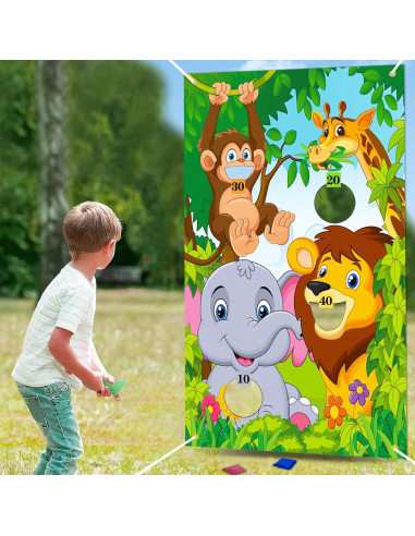 Juego de Lanzamiento de Bolsas de Frijoles iPartycool Safari