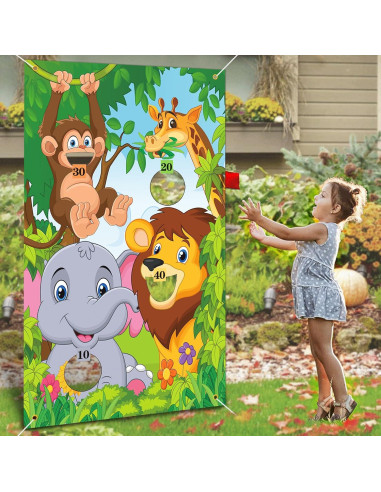 Juego de Lanzamiento de Bolsas de Frijoles iPartycool Safari