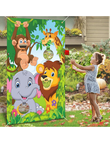 Juego de Lanzamiento de Bolsas de Frijoles iPartycool Safari