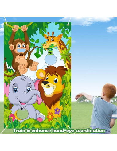 Juego de Lanzamiento de Bolsas de Frijoles iPartycool Safari