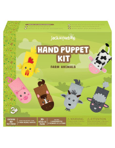 Kit de Marionetas Jackinthebox - 6 Animales de Granja DIY