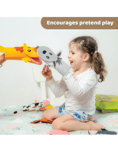 Kit de Marionetas Jackinthebox - 6 Animales de Granja DIY