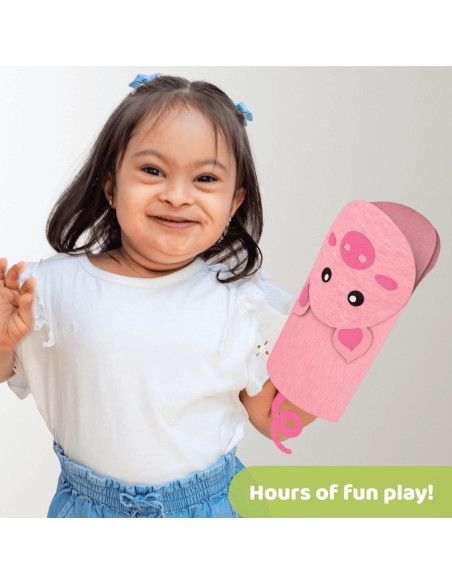 Kit de Marionetas Jackinthebox - 6 Animales de Granja DIY