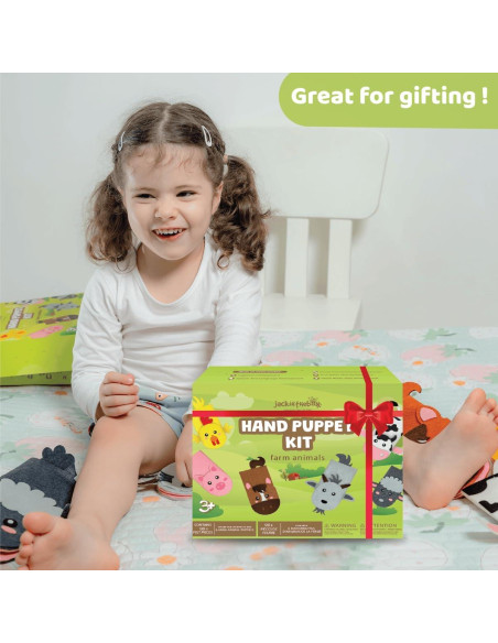 Kit de Marionetas Jackinthebox - 6 Animales de Granja DIY