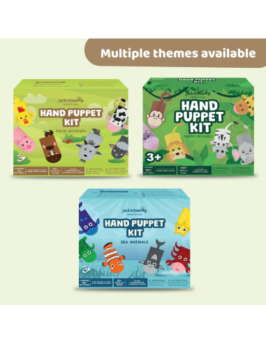 Kit de Marionetas Jackinthebox - 6 Animales de Granja DIY