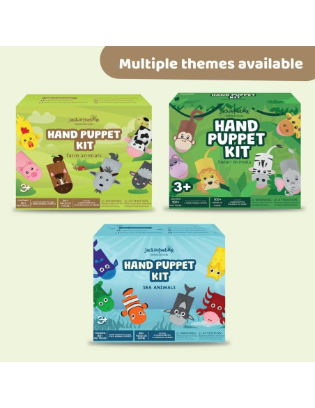 Kit de Marionetas Jackinthebox - 6 Animales de Granja DIY