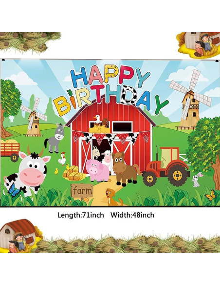 Decoración de Globos de Fiesta de Animales de Granja DUNSACE