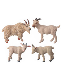 Figuras de Animales 4pcs JOKFEICE Cabra Blanca Juguetes Educativos