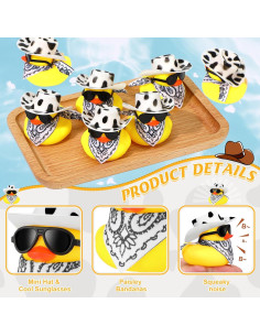 Set 36 Patitos de Goma Sosation Vaquero con Accesorios 2