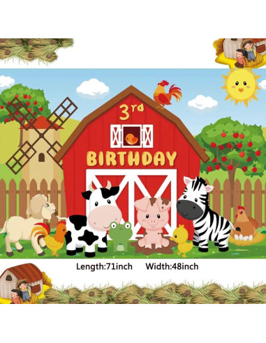 Decoración de Fiesta Granja AMZYXH Globo Número 3