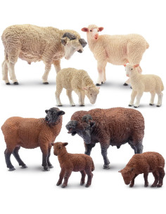 Figuras de Animales de Granja Toymany 16PCS Cerdo y Oveja 2