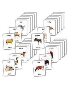Tarjetas Flash Bilingües LifeLoLo Animales de Granja 27 Tarjetas