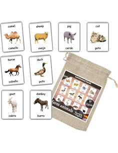 Tarjetas Flash Bilingües LifeLoLo Animales de Granja 27 Tarjetas 2