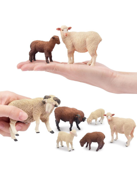 Figuras de Animales de Granja Toymany 16PCS Cerdo y Oveja