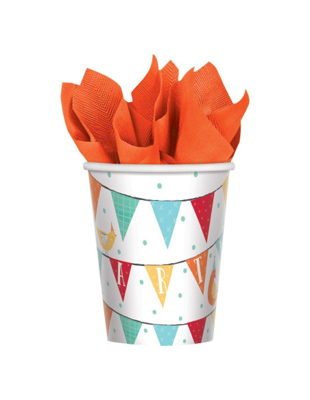 Vasos de Cumpleaños de Granja Amscan - Pack de 16 - 270 ml