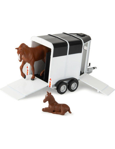 Camión Pickup Verde TOMY 1/32 con Remolque y Figuras