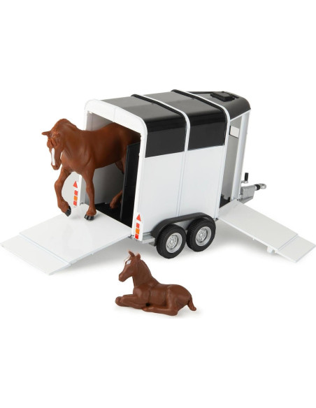 Camión Pickup Verde TOMY 1/32 con Remolque y Figuras