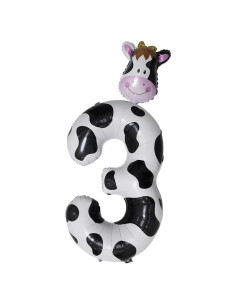 Globo de Número 101,6 cm Vaca Mylar MAILITOTO Fiesta Cumpleaños