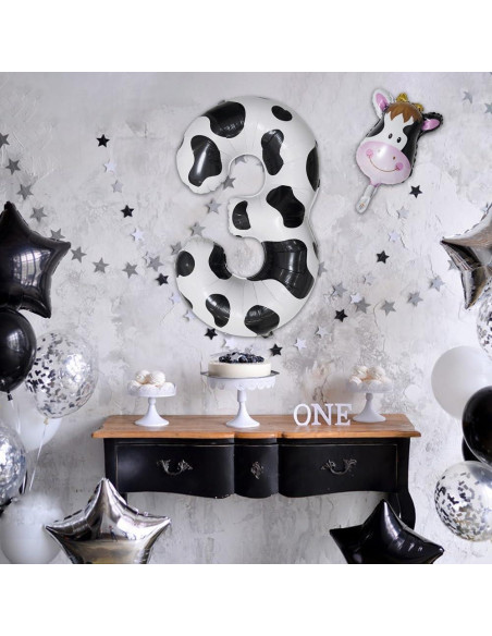 Globo de Número 101,6 cm Vaca Mylar MAILITOTO Fiesta Cumpleaños